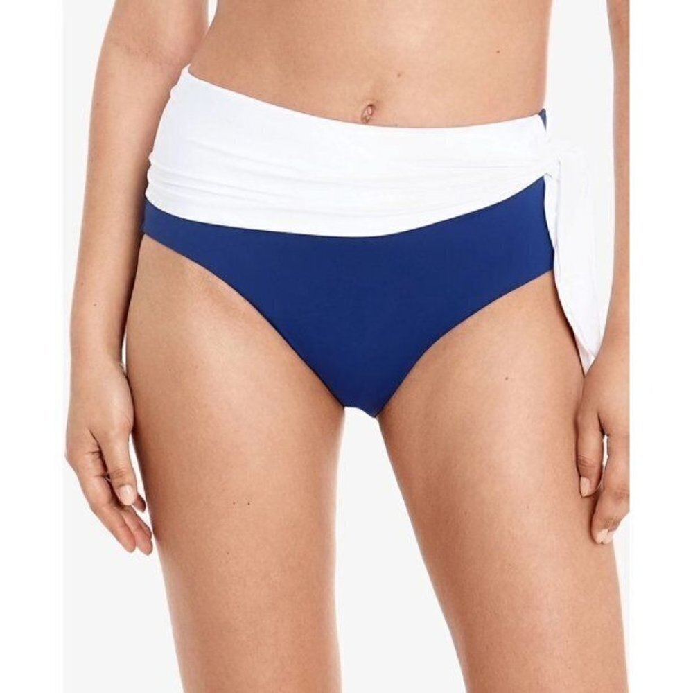 Ralph Lauren Womens Size 14 Bel Aire High-Waist Bikini Bottoms Sapphire $62 1412